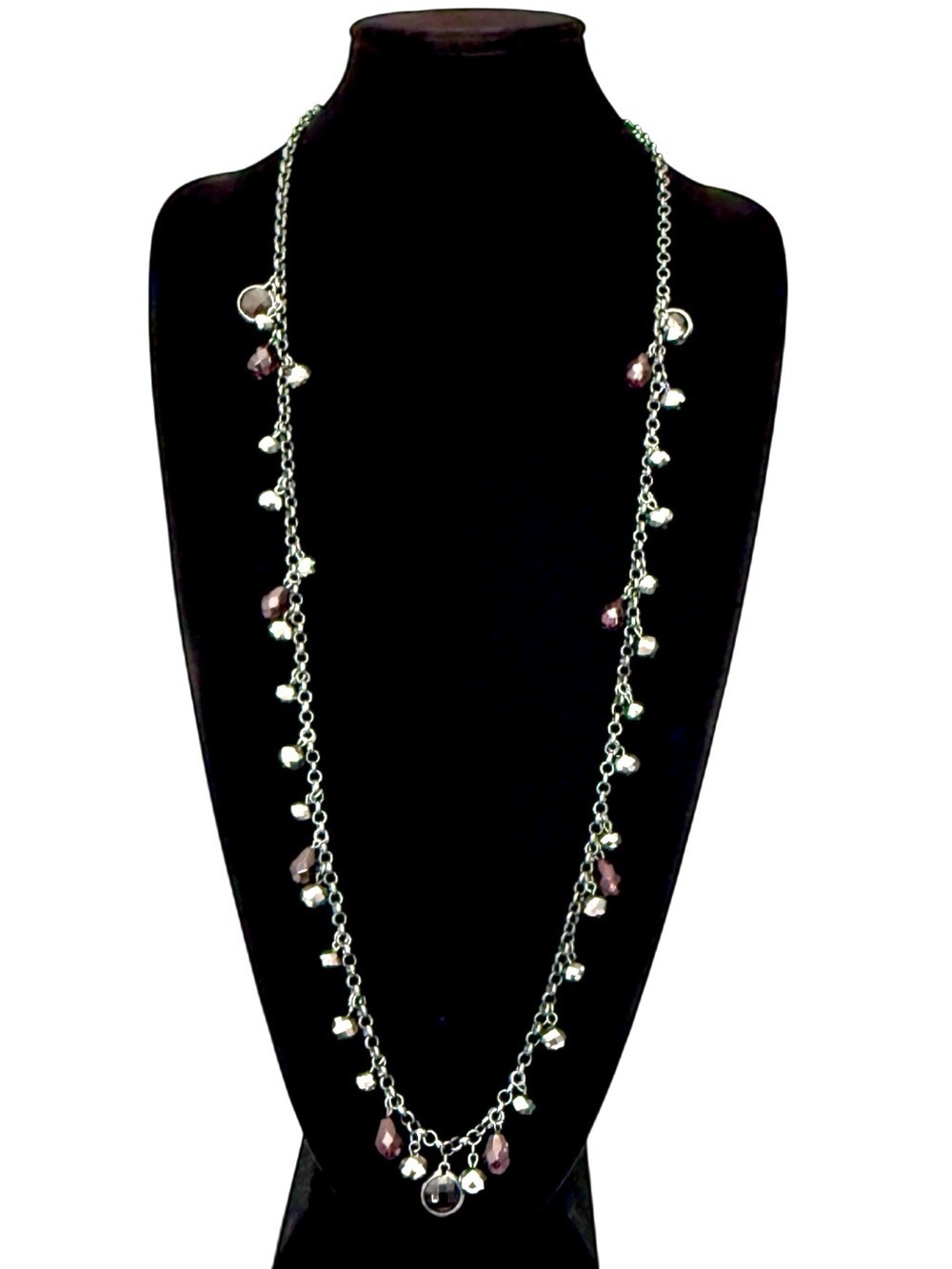 WHITE HOUSE BLACK MARKEY |  NWT  | Long Red Crystal Charm Necklace